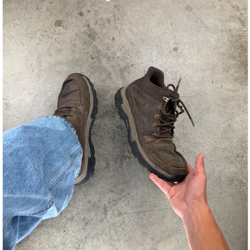 Vintage Skechers Brown Leather Goodyear Work Boots 205381 Mens 12